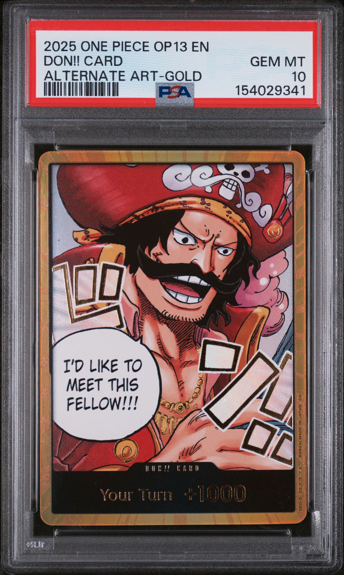 2025 One Piece One Piece Op13-Carrying On His Will Don!! Card front