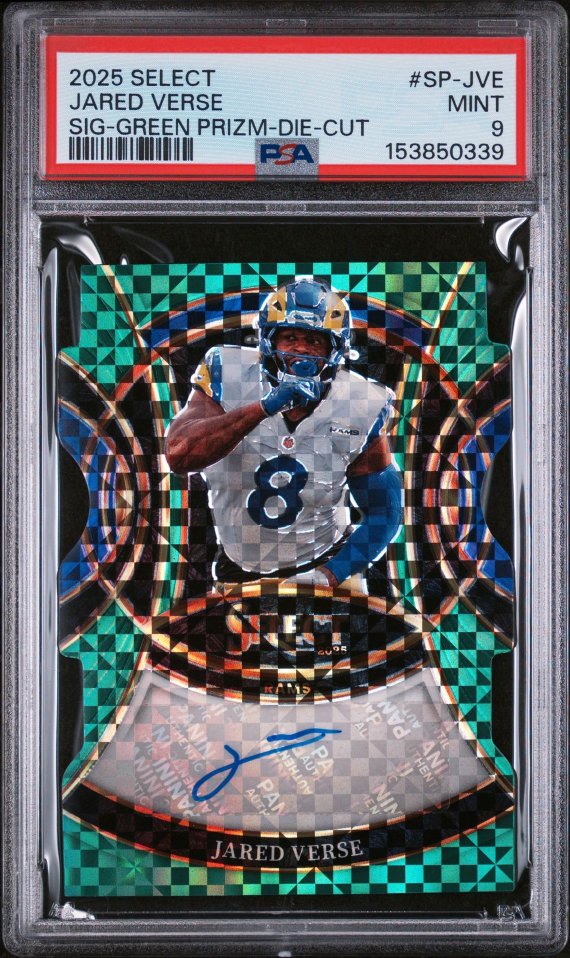 2025 Panini PANINI SELECT SIGNATURES Tough Green Jared Verse front