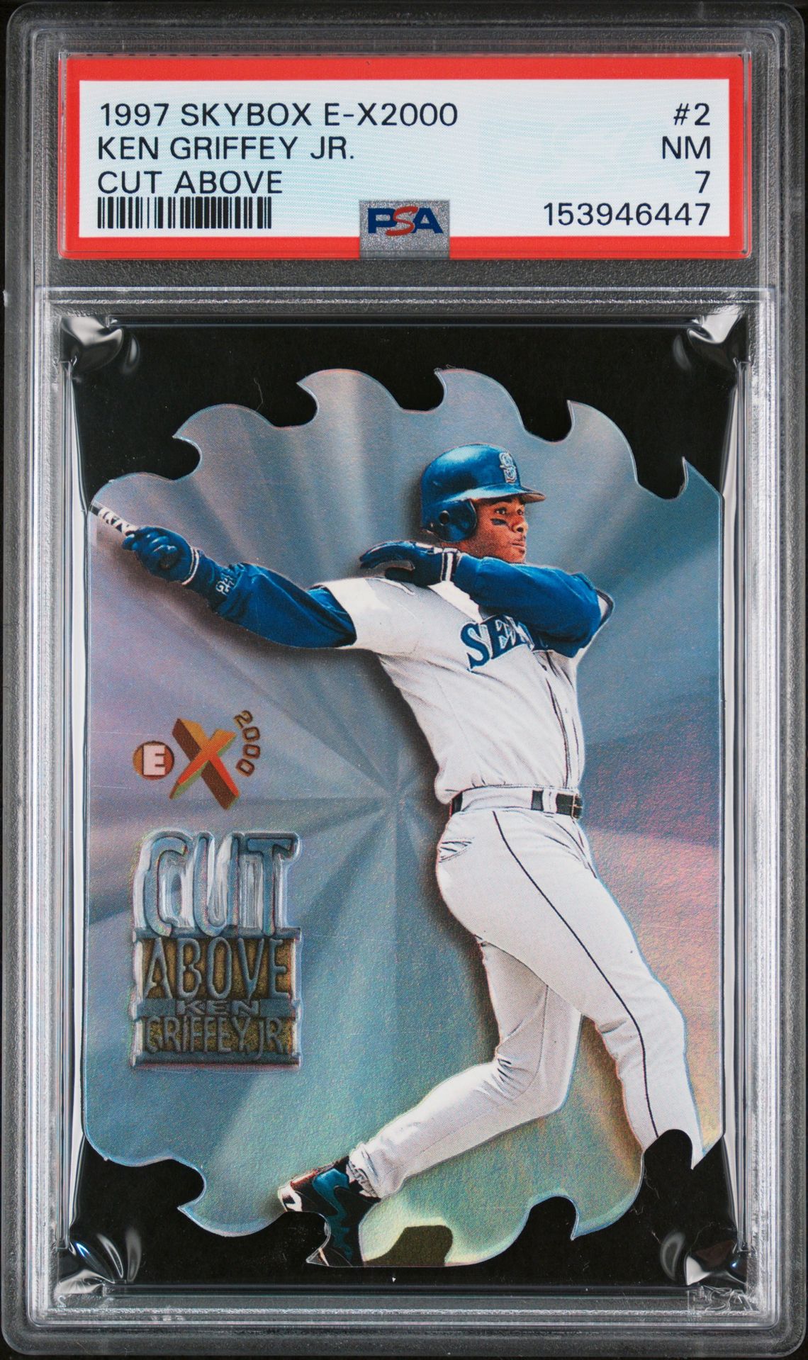 1997 SkyBox SKYBOX E-X 2000 CUT ABOVE #2 Ken Griffey Jr. front