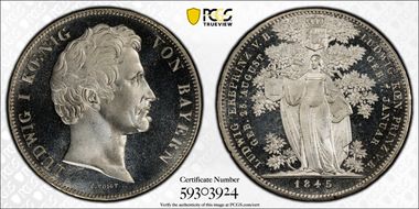 1845 2 Th Birth of Grandsons KM-821 MS66PL