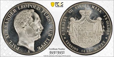 1843-A 2 Th KM-250 D-724 MS65PL