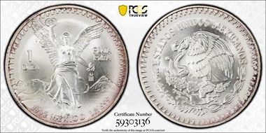 1992-Mo Onza Libertad Ag MS67