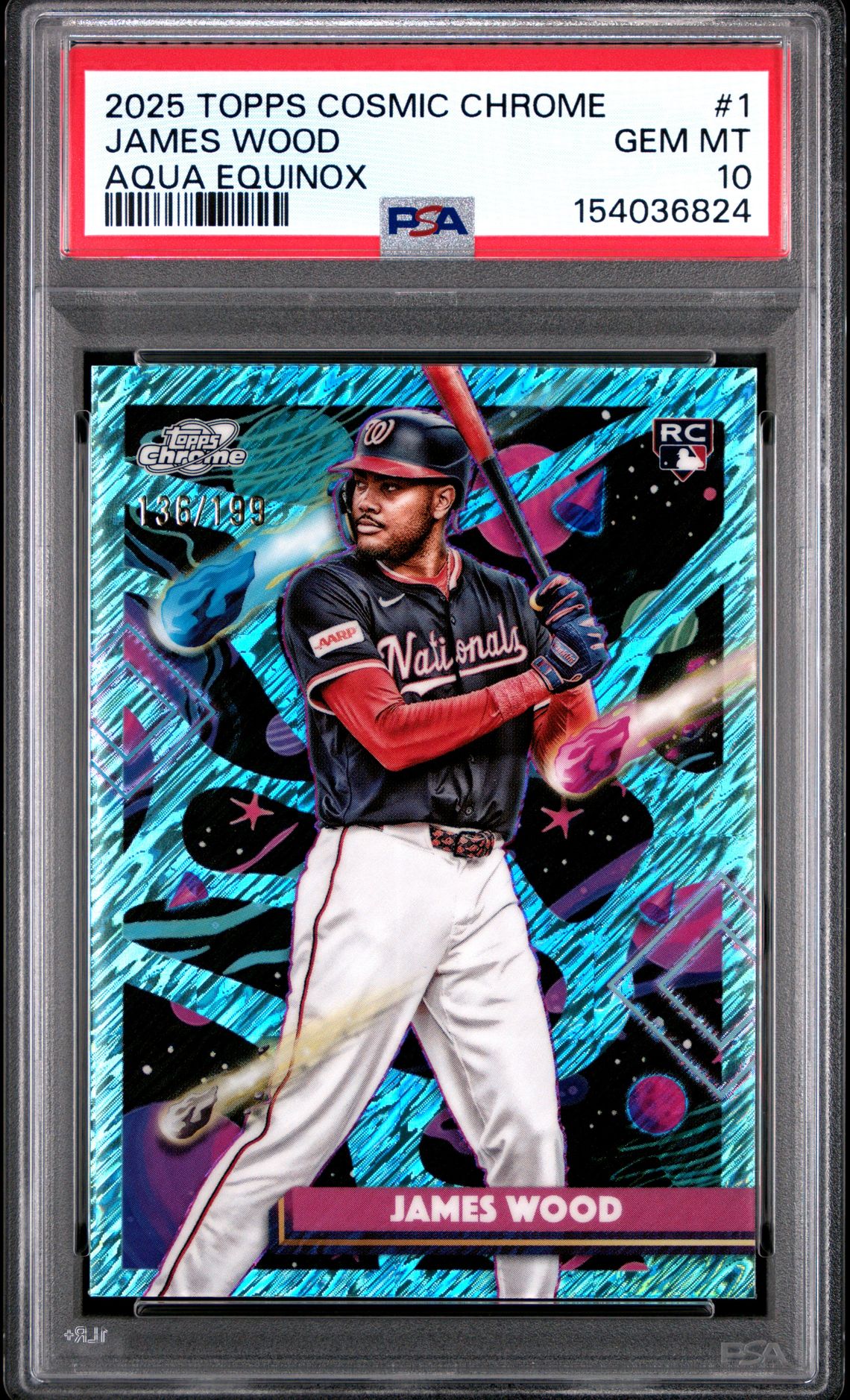 2025 Topps Topps Chrome AQUA EQUINOX #1 James Wood front
