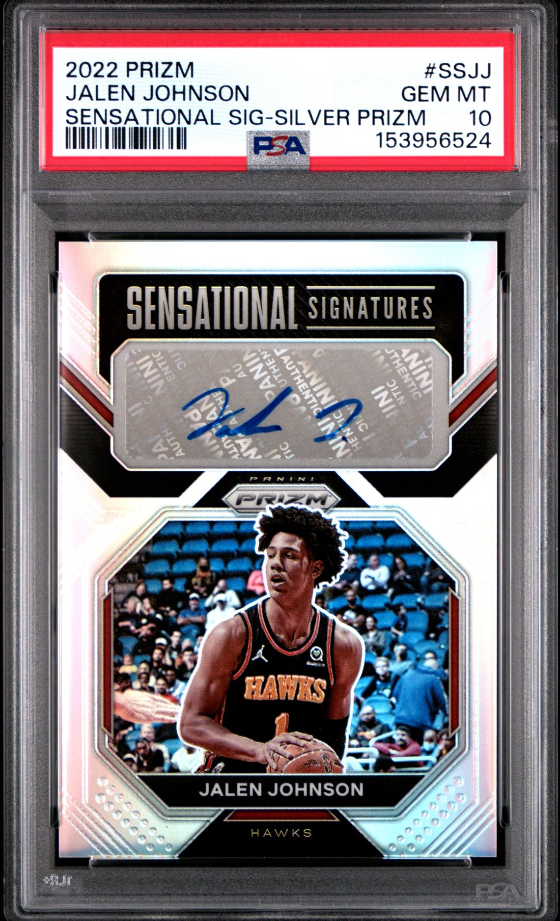 2022 Panini PANINI PRIZM SENSATIONAL SIGNATURES SILVER PRIZM #SSJJ Jalen Johnson front
