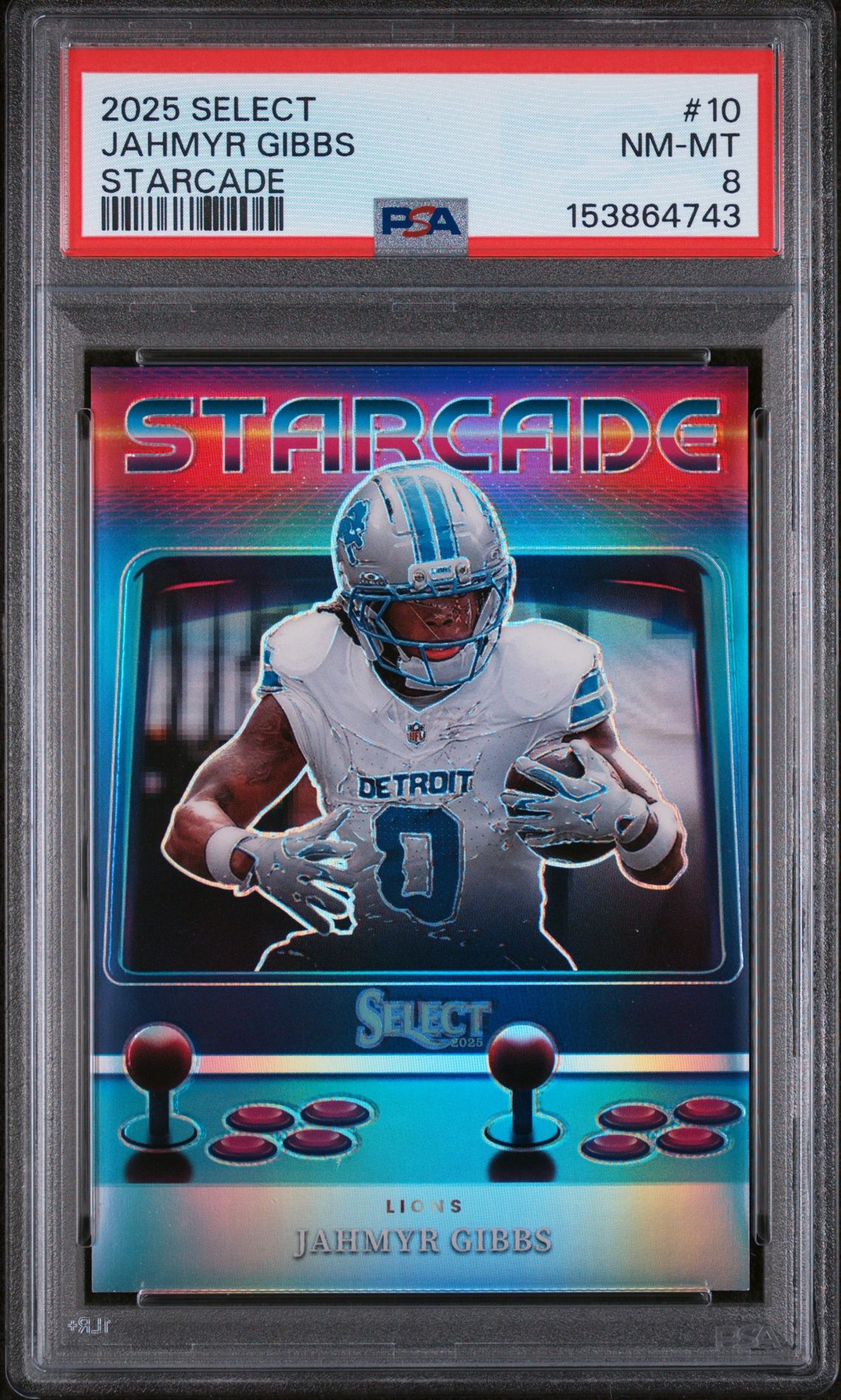 2025 Panini Select Starcade Jahmyr Gibbs #10 Nm-Mt 8 front