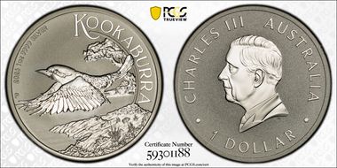 2026-P $1 Kookaburra 1oz Ag First Strike MS70