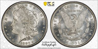 1880 $1 VAM 10, 8/7 Bit MS65