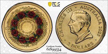 2025-C $2 Remembering WWII Colorized Al-Br MS69
