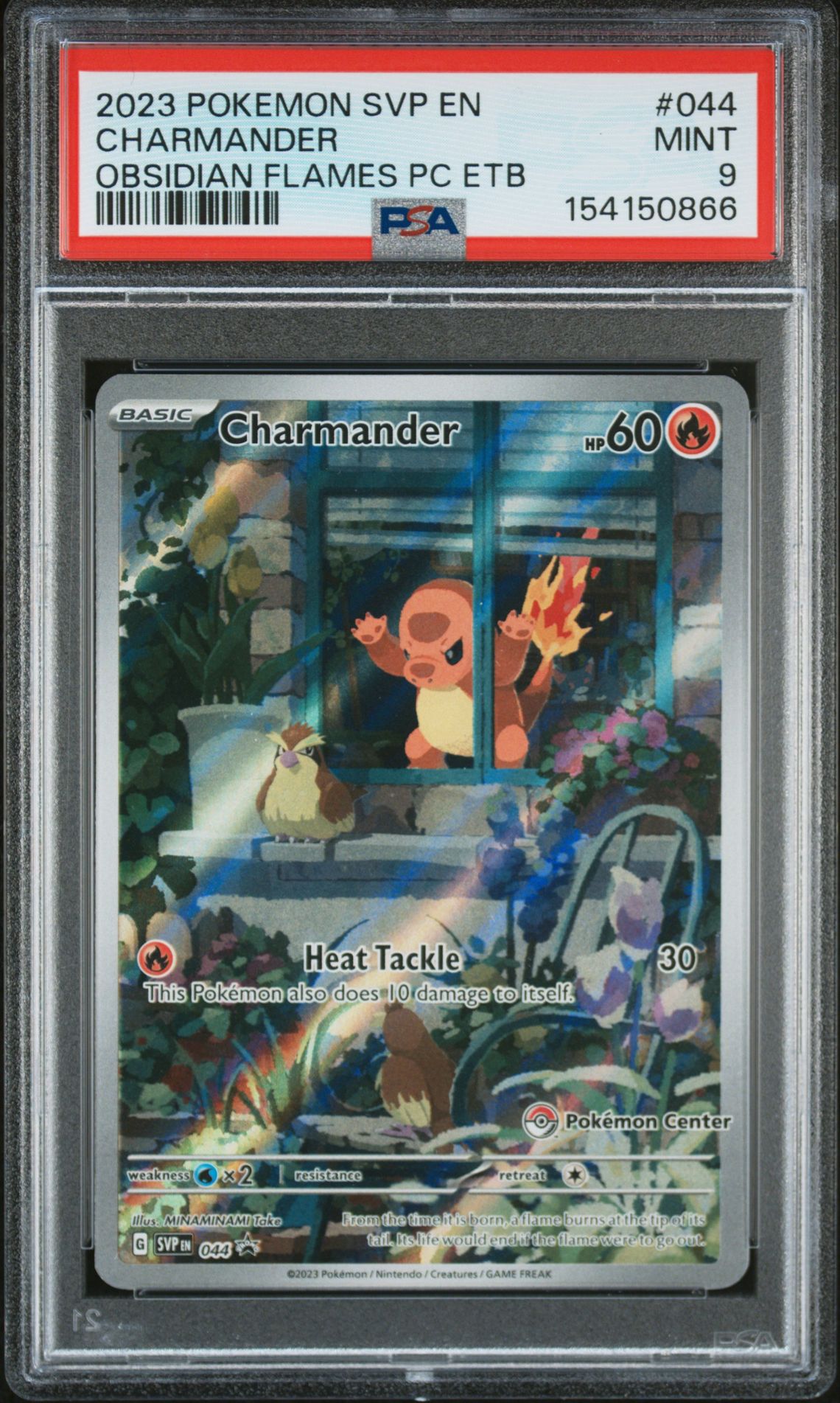 2023 Pokemon Svp En-Sv Black Star Promo Charmander #044 (Obsidian Flames Pc Etb) Mint 9 front