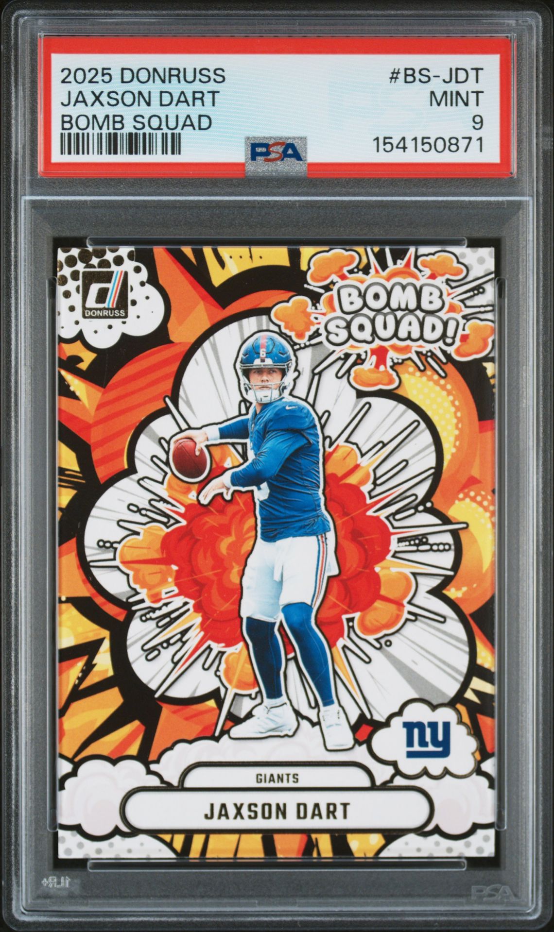 2025 Panini Donruss Bomb Squad Jaxson Dart #Bs-Jdt Mint 9 front