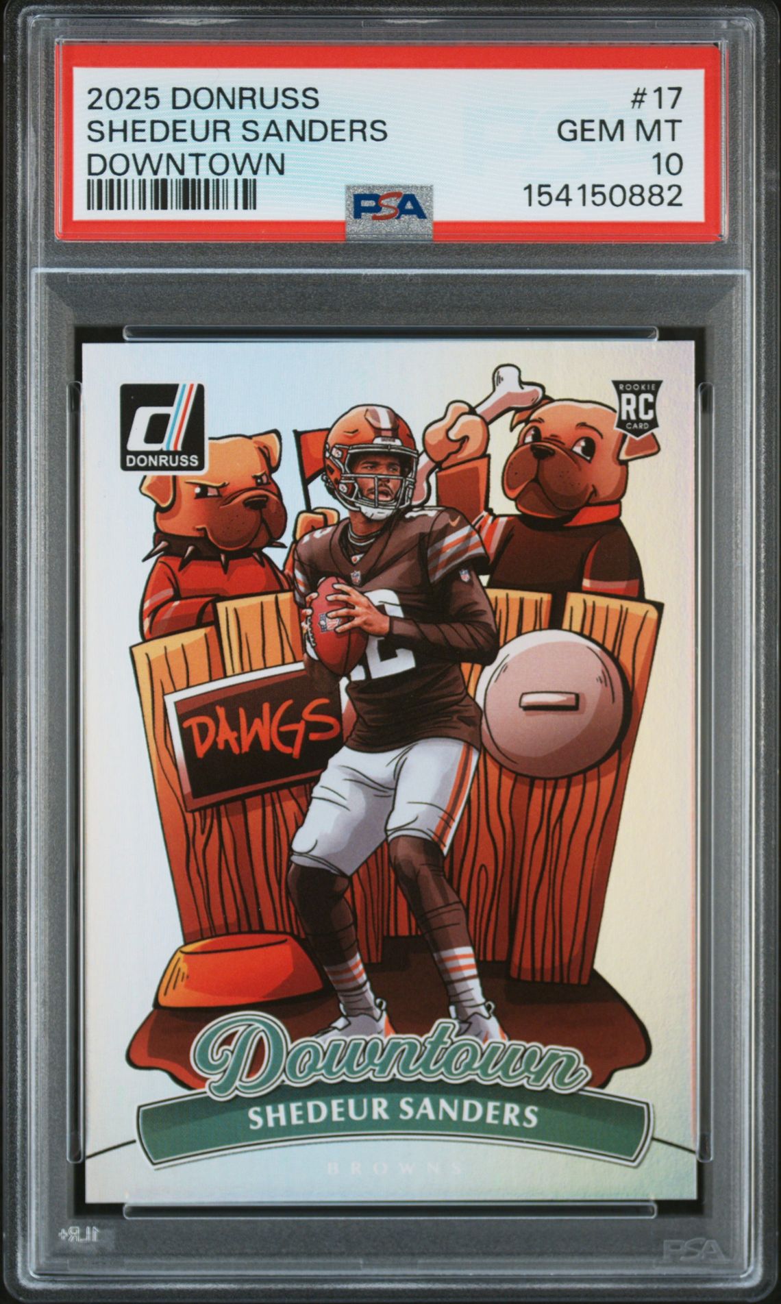 2025 Panini Donruss Downtown Shedeur Sanders #17 Gem Mt 10 front