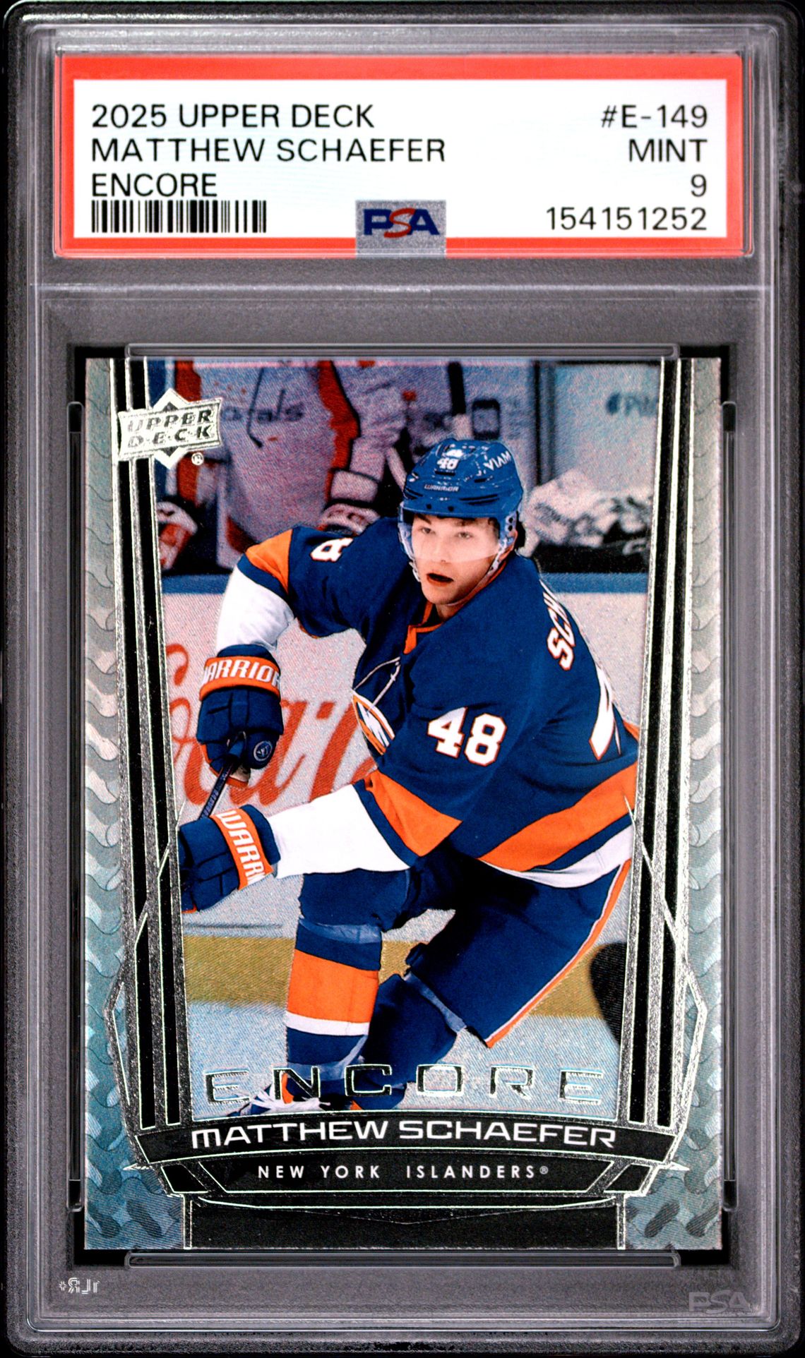 2025 Upper Deck Encore Matthew Schaefer #E-149 Mint 9 front