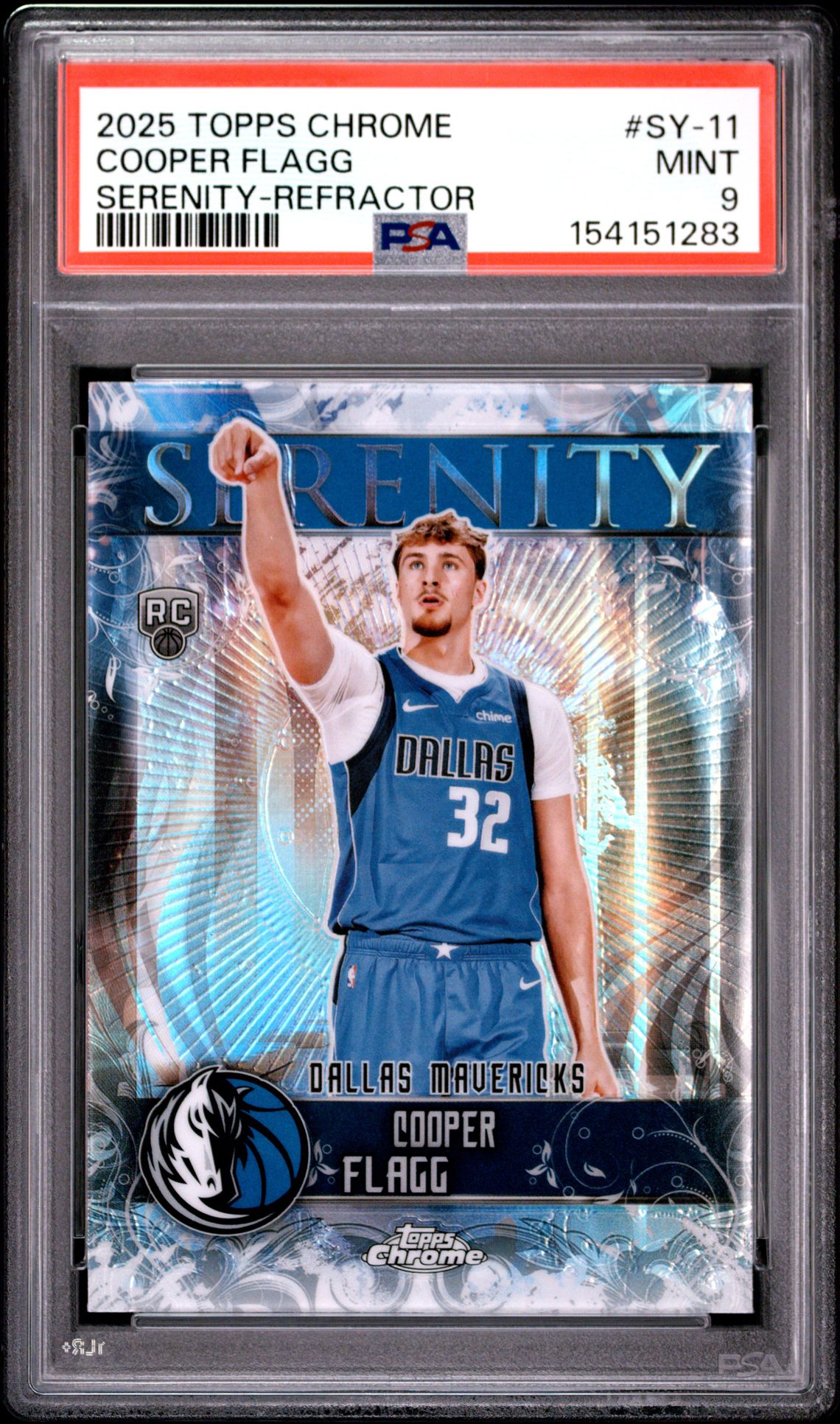 2025 Topps Chrome Serenity Cooper Flagg #Sy-11 (Serenity-Refractor) Mint 9 front