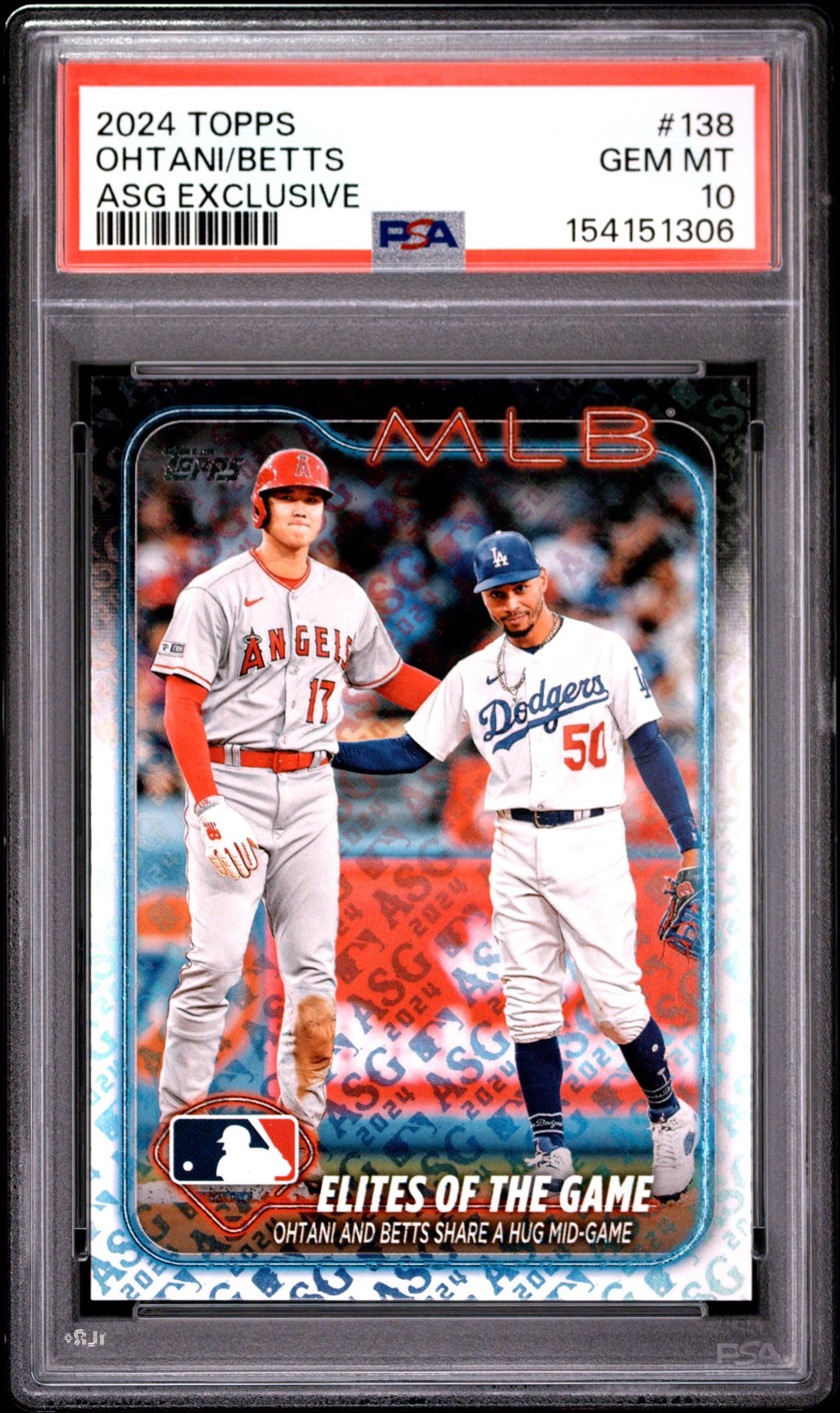 2024 Topps Ohtani/Betts #138 (Asg Exclusive) Gem Mt 10 front