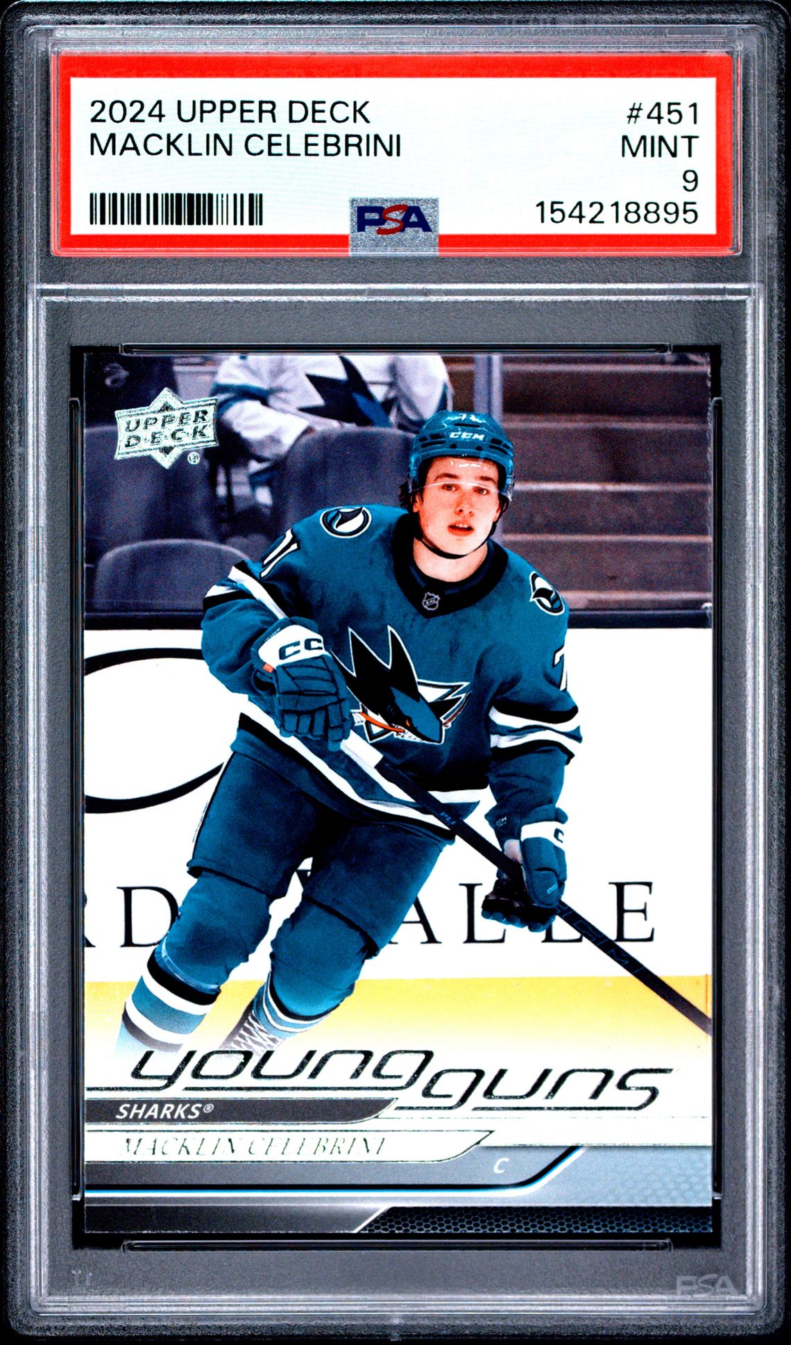2024 Upper Deck Macklin Celebrini #451 Mint 9 front