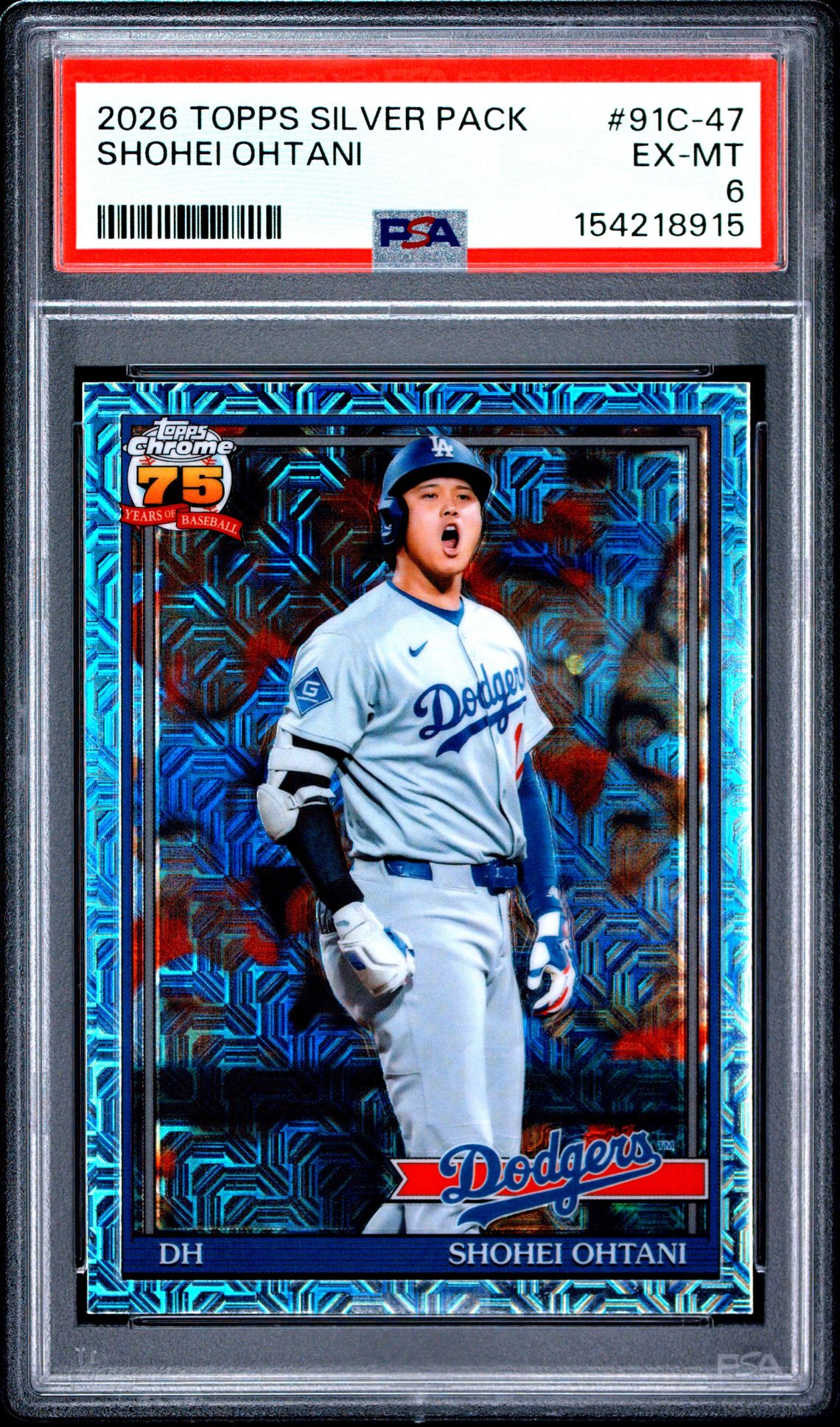 2026 Topps Silver Pack 1991 Chrome Promo Shohei Ohtani #91C-47 Ex-Mt 6 front