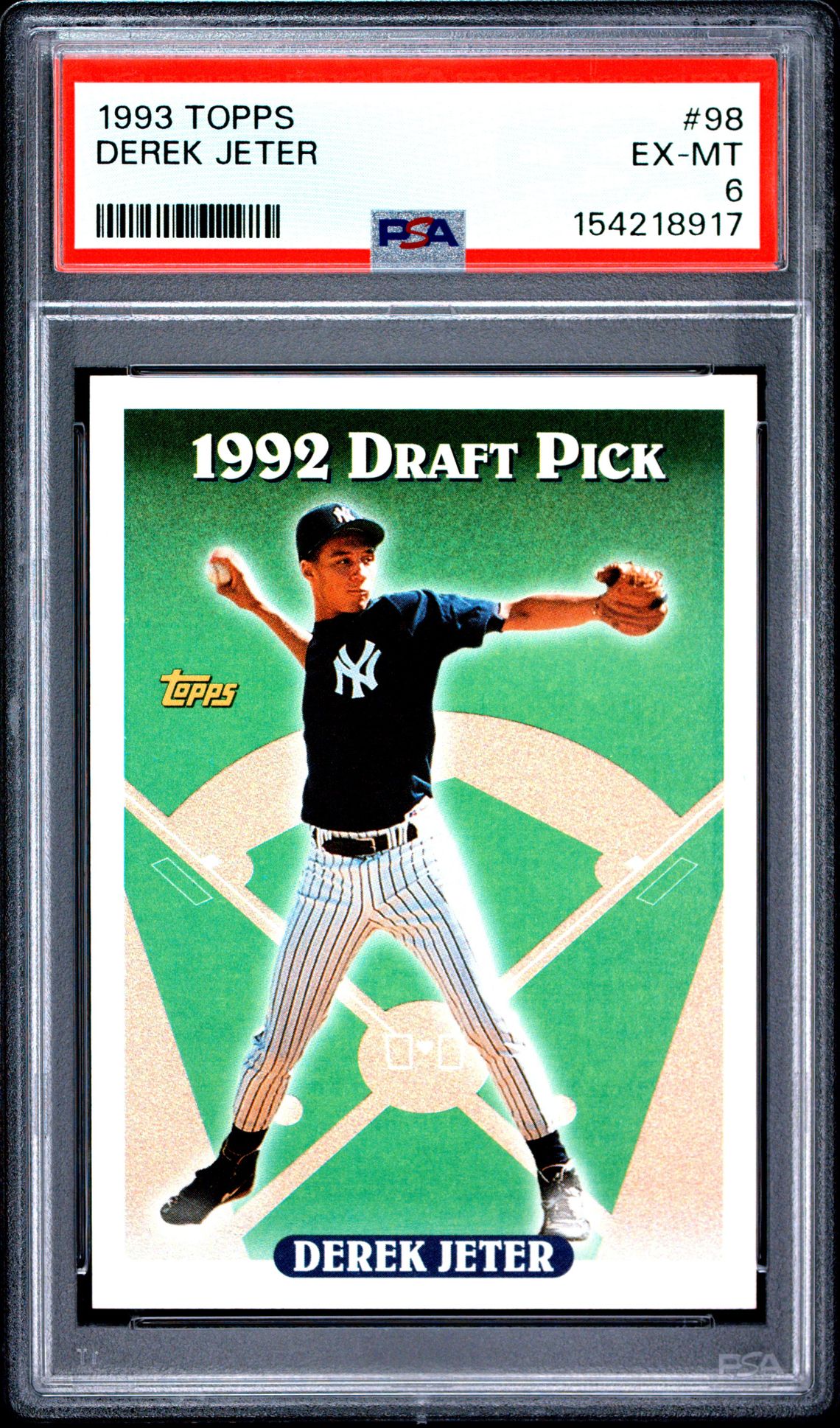 1993 Topps Derek Jeter #98 Ex-Mt 6 front