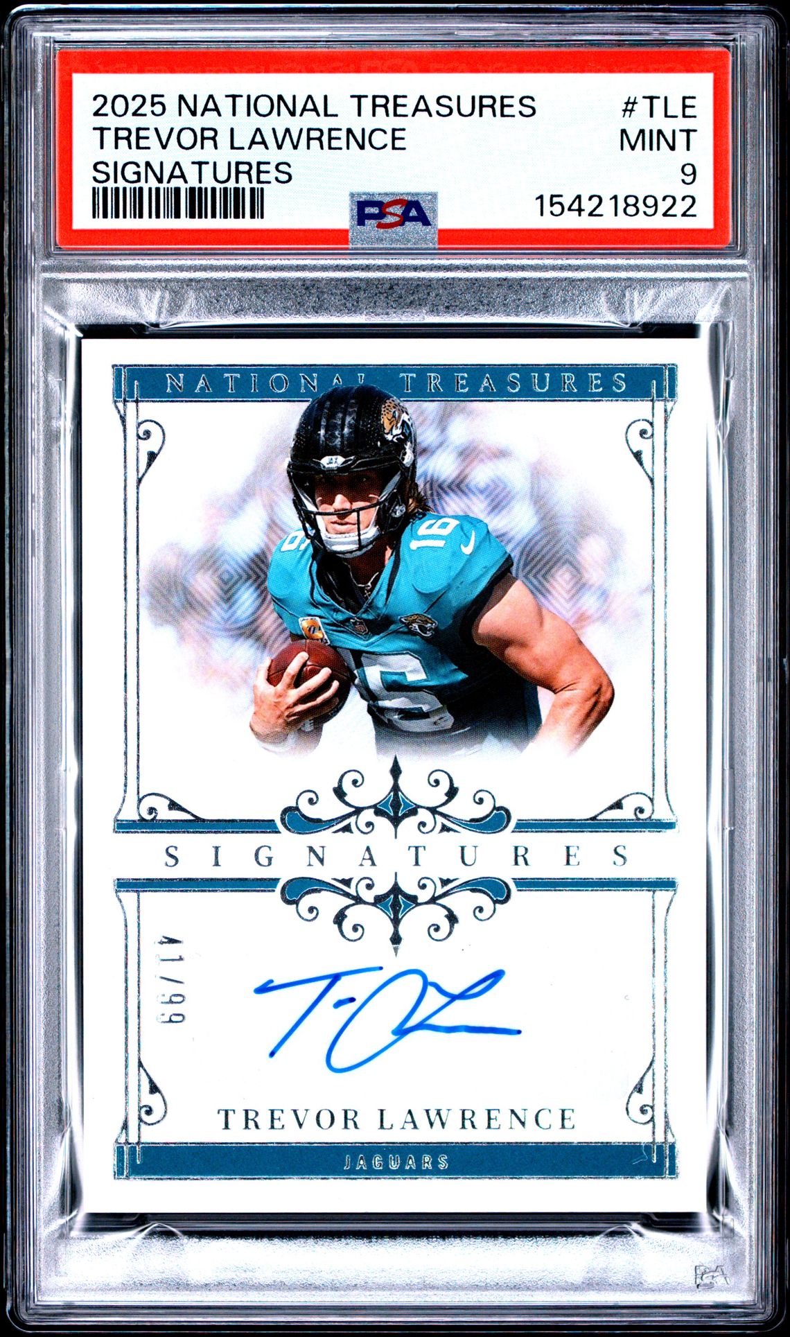 2025 Panini National Treasures Signatures Trevor Lawrence #Tle (Signatures) Mint 9 front