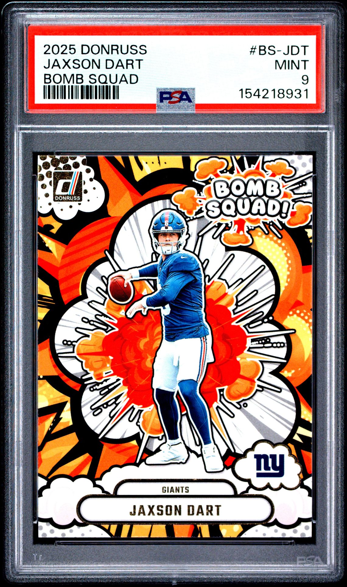 2025 Panini Donruss Bomb Squad Jaxson Dart #Bs-Jdt Mint 9 front