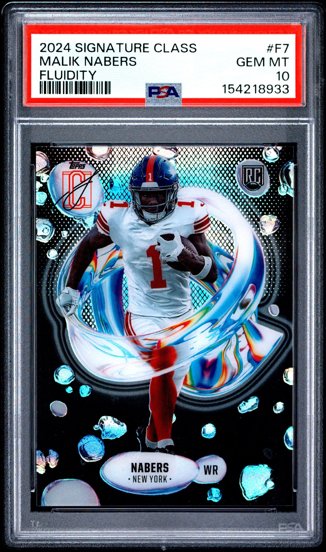 2024 Topps Signature Class Fluidity Malik Nabers #F7 Gem Mt 10 front