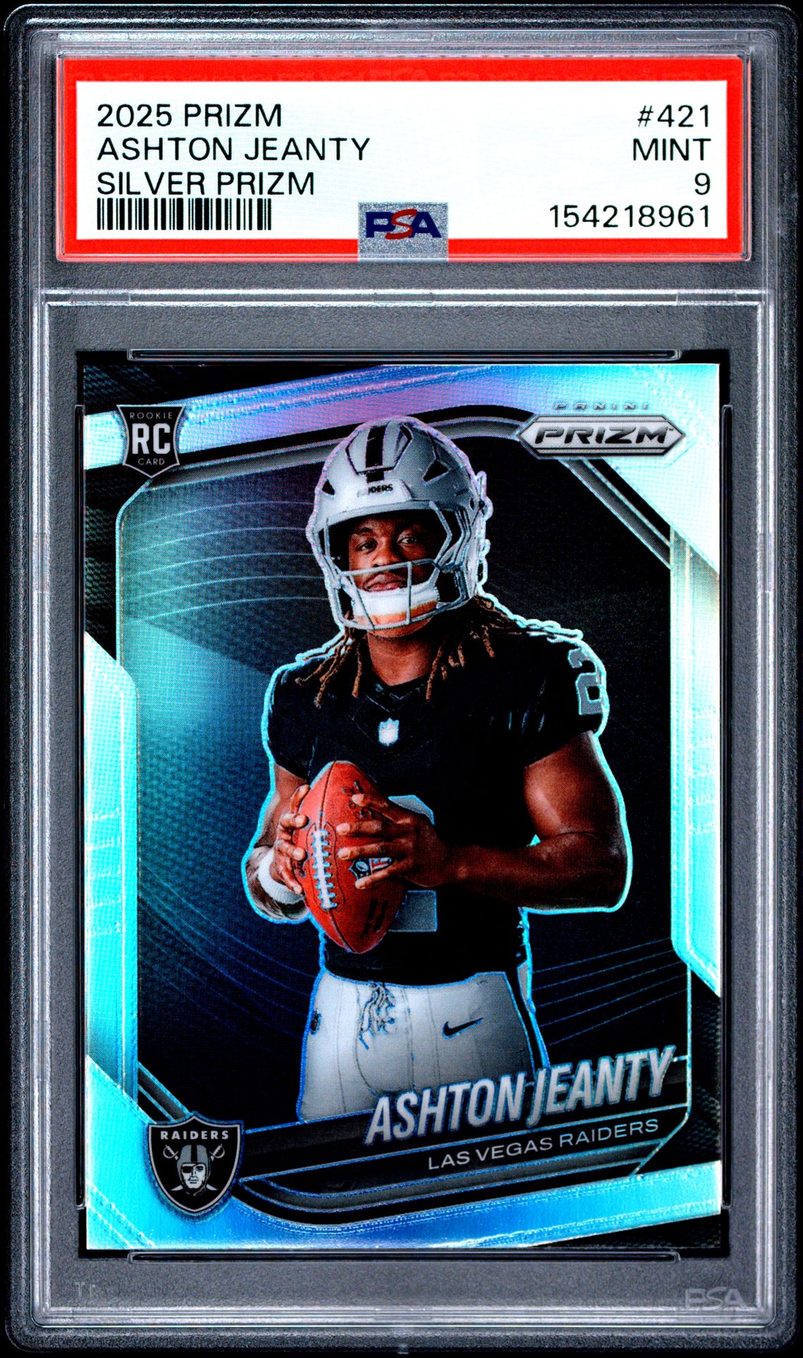 2025 Panini Prizm Ashton Jeanty #421 (Silver Prizm) Mint 9 front