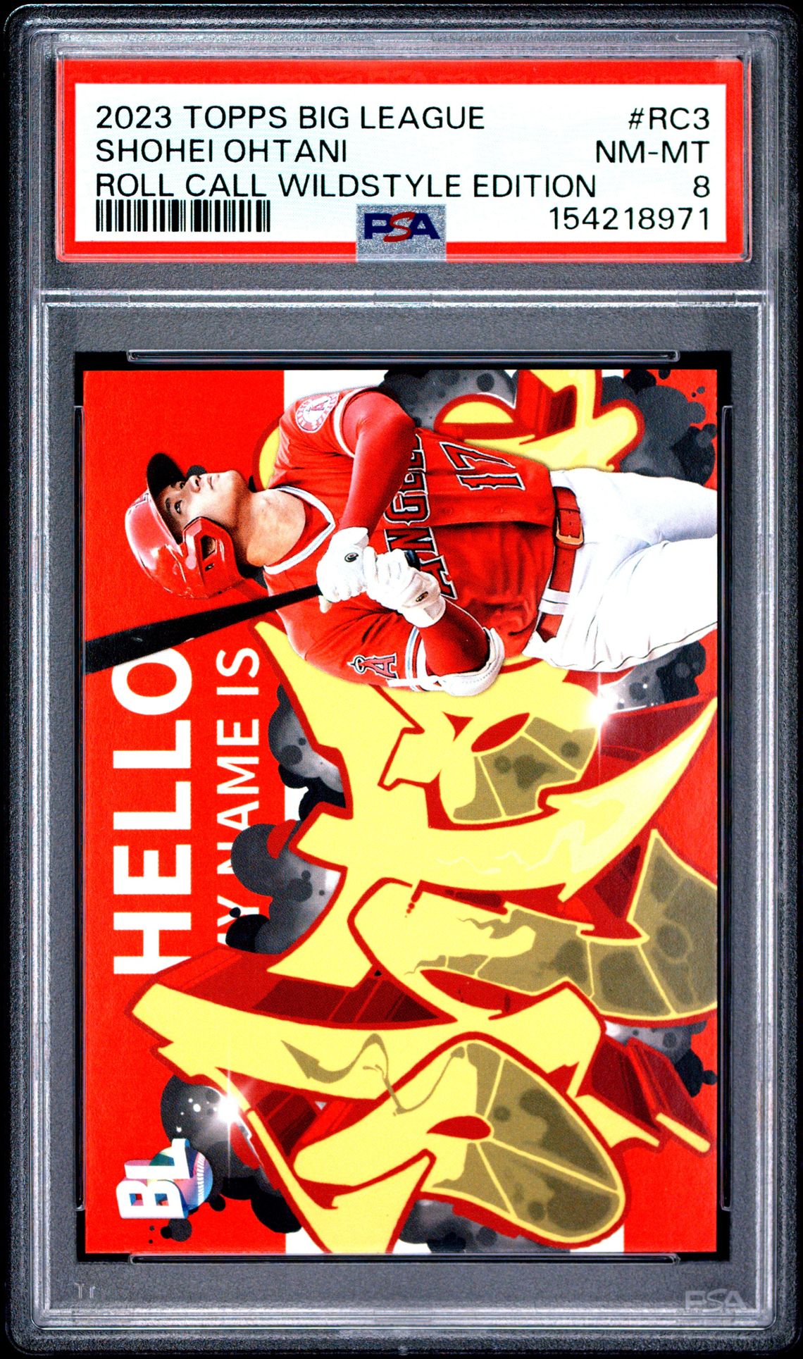 2023 Topps Big League Roll Call Wildstyle Edition Shohei Ohtani #Rc3 (Roll Call Wildstyle Edition) Nm-Mt 8 front