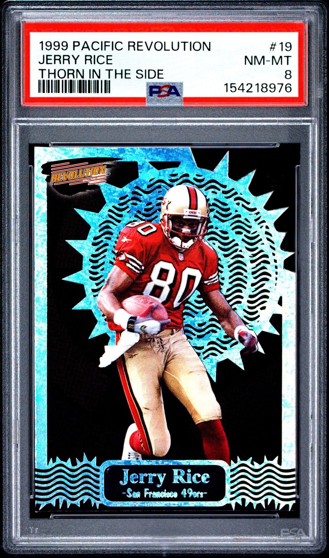 1999 Pacific Revolution Thorn In The Side Jerry Rice #19 (Thorn In The Side) Nm-Mt 8 front