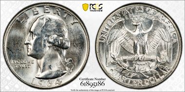 1964-D 25C Type C Reverse, FS-901 MS63