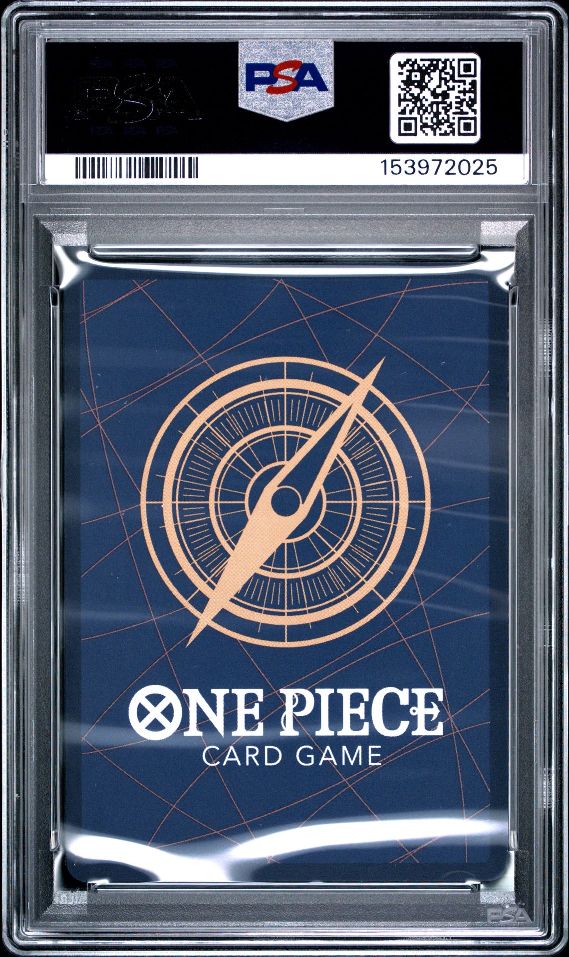 2026 One Piece Op14-Eb04-The Azure Sea's Seven Nami #031 (Alternate Art) Gem Mt 10 back view - PSA certificate #153972025