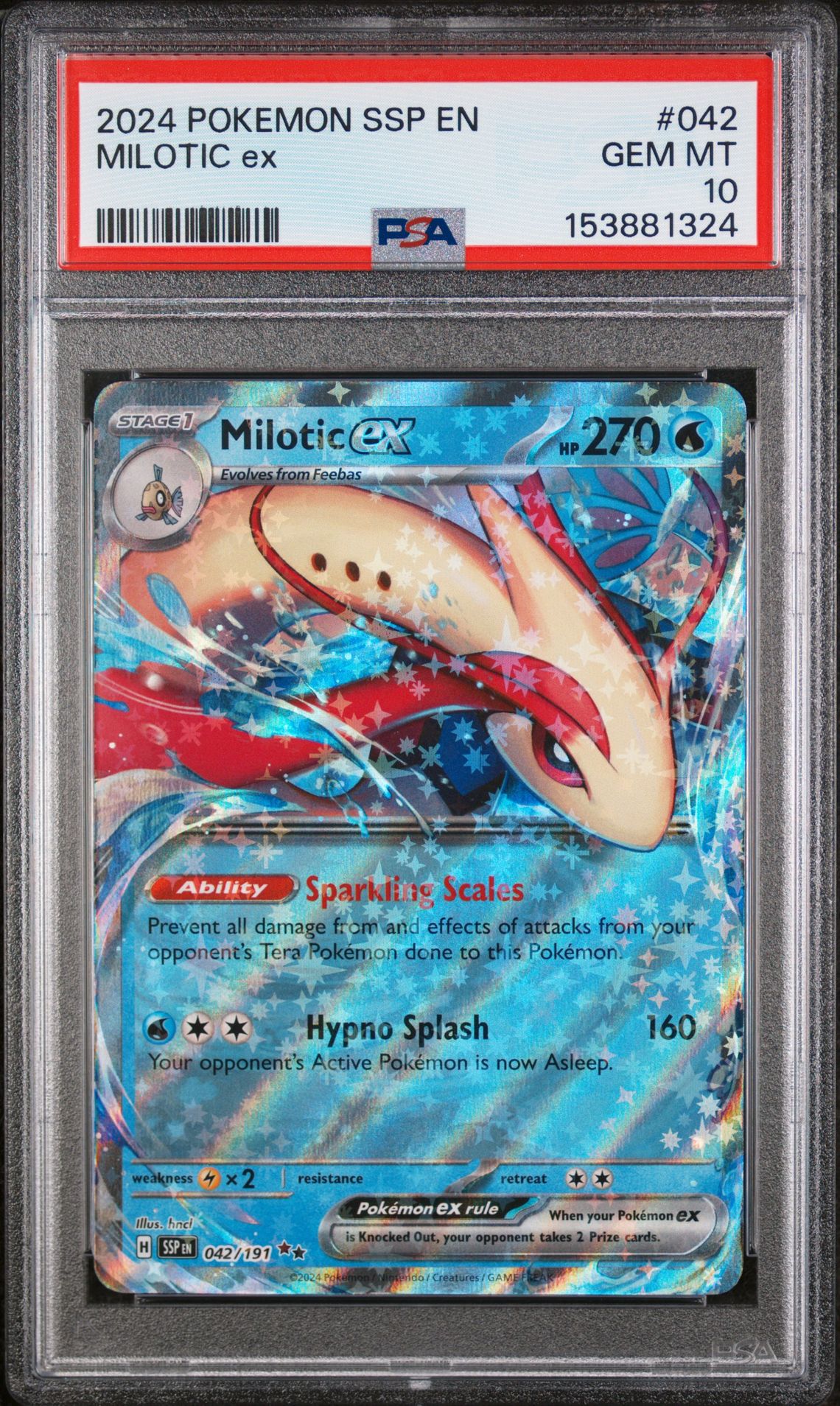 2024 Pokemon POKEMON SSP EN-SURGING SPARKS Holo #042 Milotic Ex front