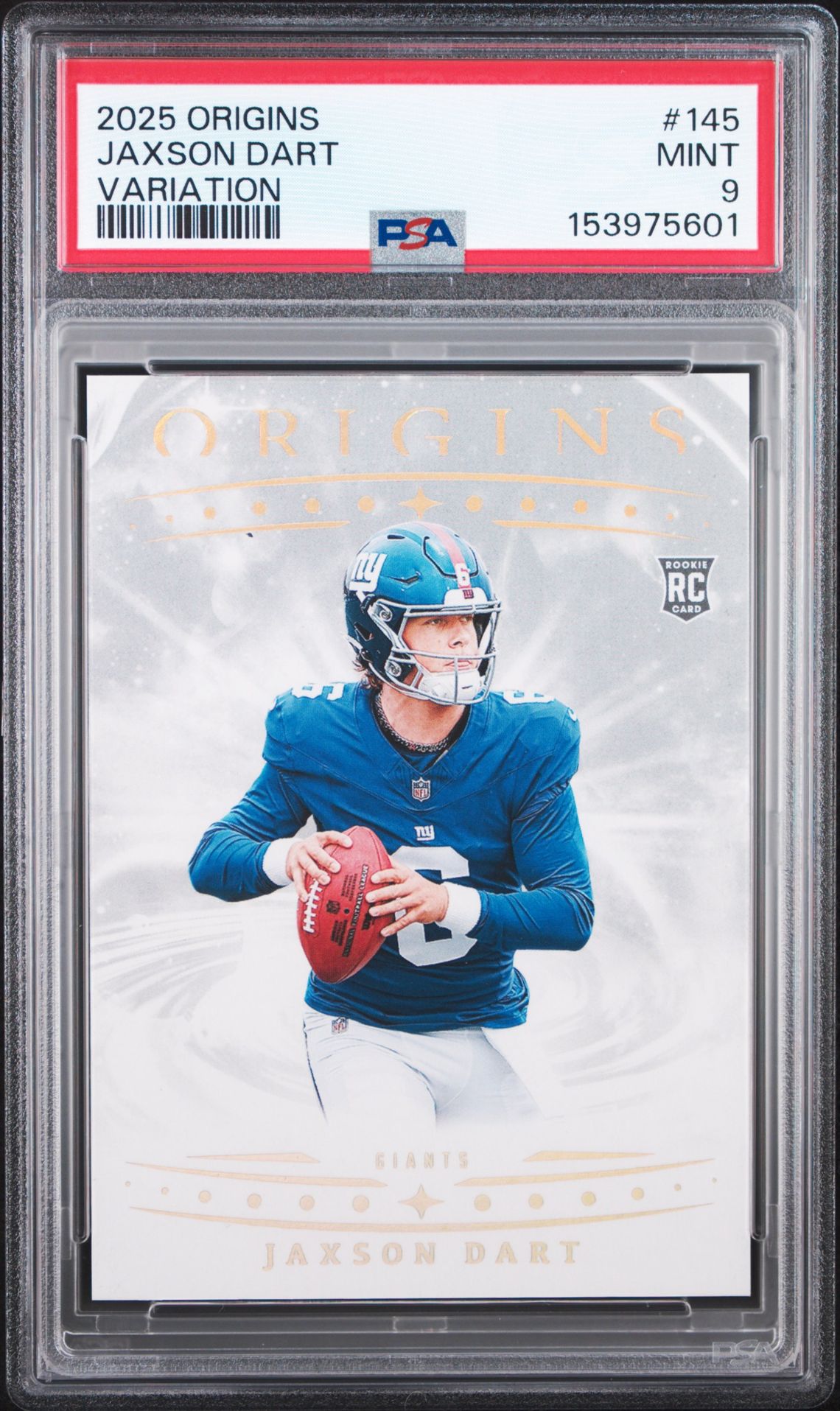 2025 Panini Origins Jaxson Dart #145 (Variation) Mint 9 front