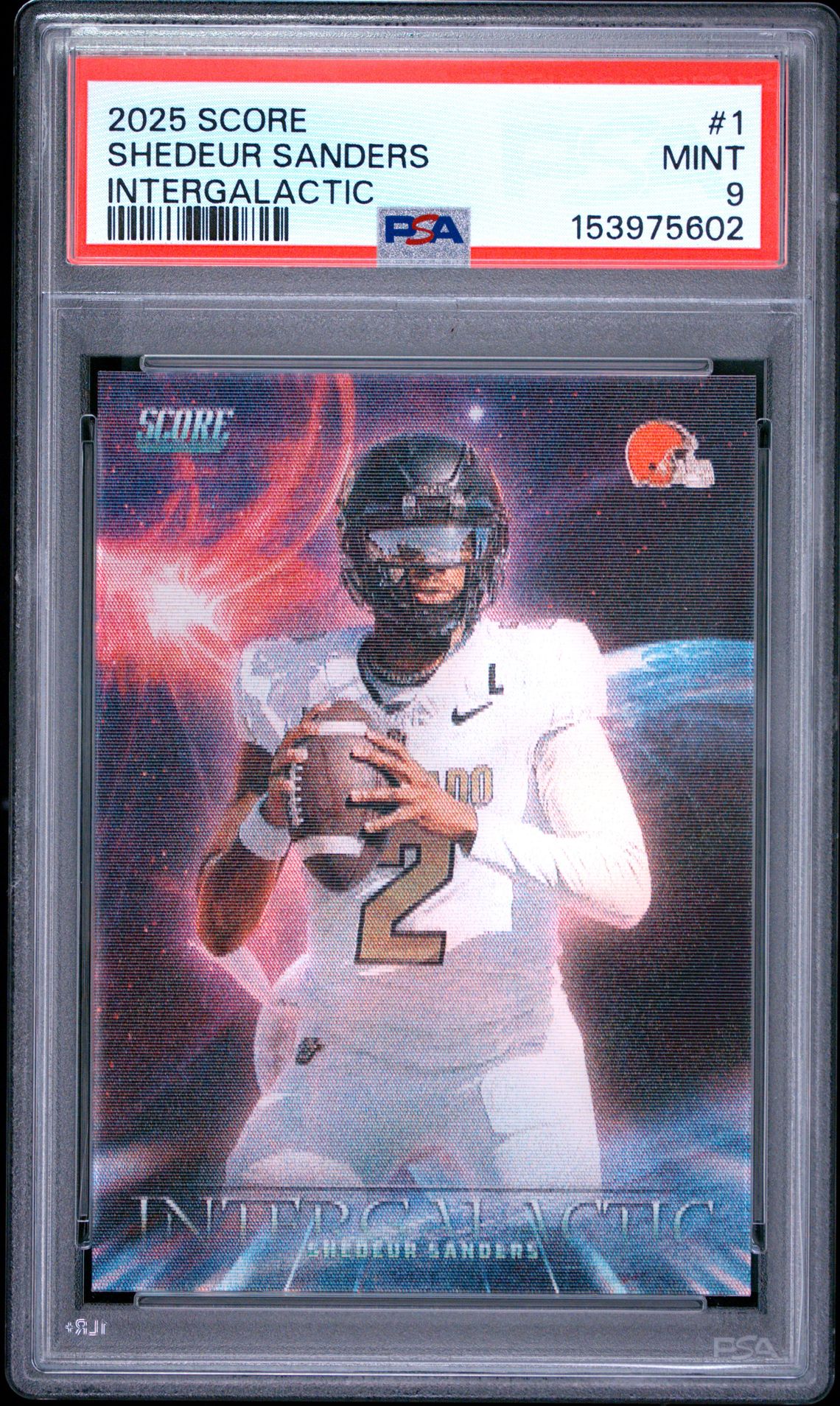 2025 Panini Score Intergalactic Shedeur Sanders #1 Mint 9 front