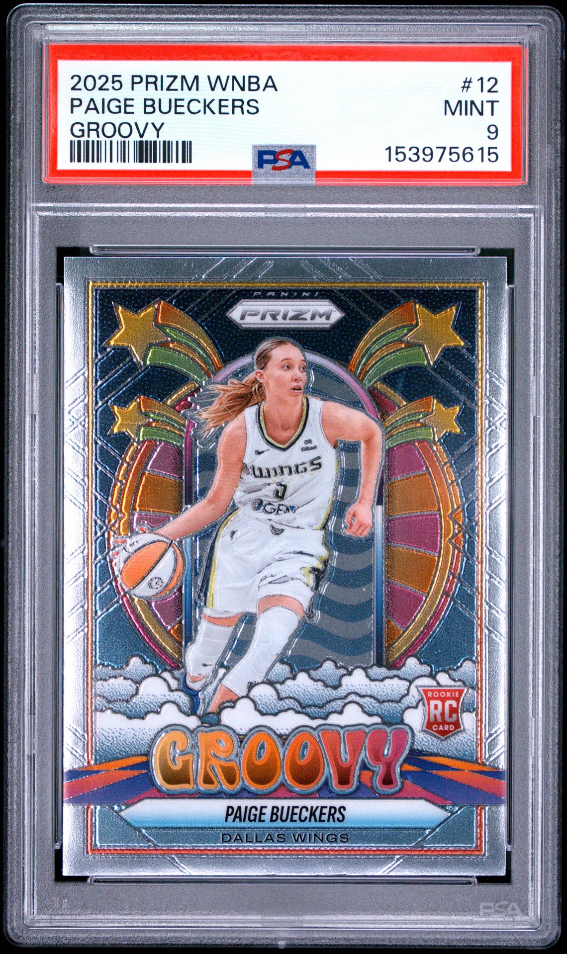 2025 Panini Prizm Wnba Groovy Paige Bueckers #12 Mint 9 front