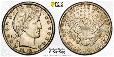 1905 50C AU58