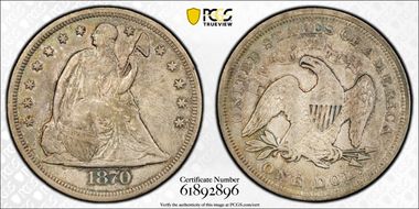 1870 $1 XF45