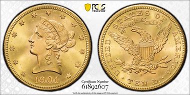 1901-S $10 MS66
