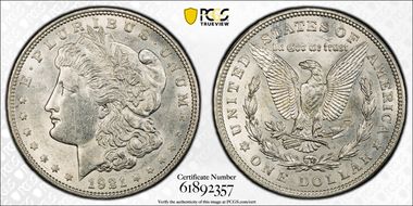 1921-D $1 MS62