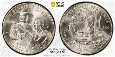 2026-P 25C Mayflower Compact MS66