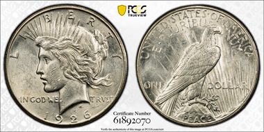 1926-S $1 AU58