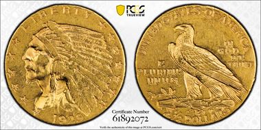 1929 $2.50 AU58