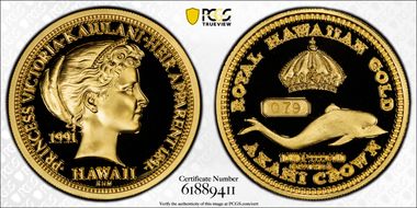 1991-RHM Ounce Hawaii X-MB61 Princess Victoria PR69DCAM