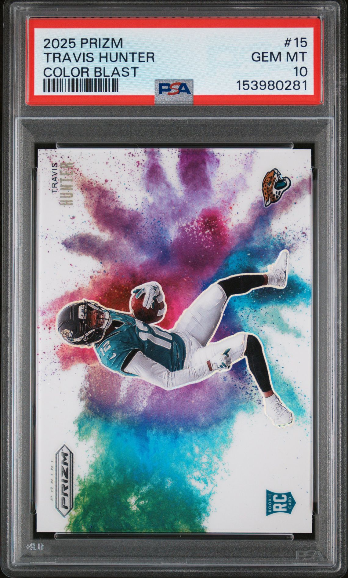 2025 Panini PANINI PRIZM COLOR BLAST #15 Travis Hunter front