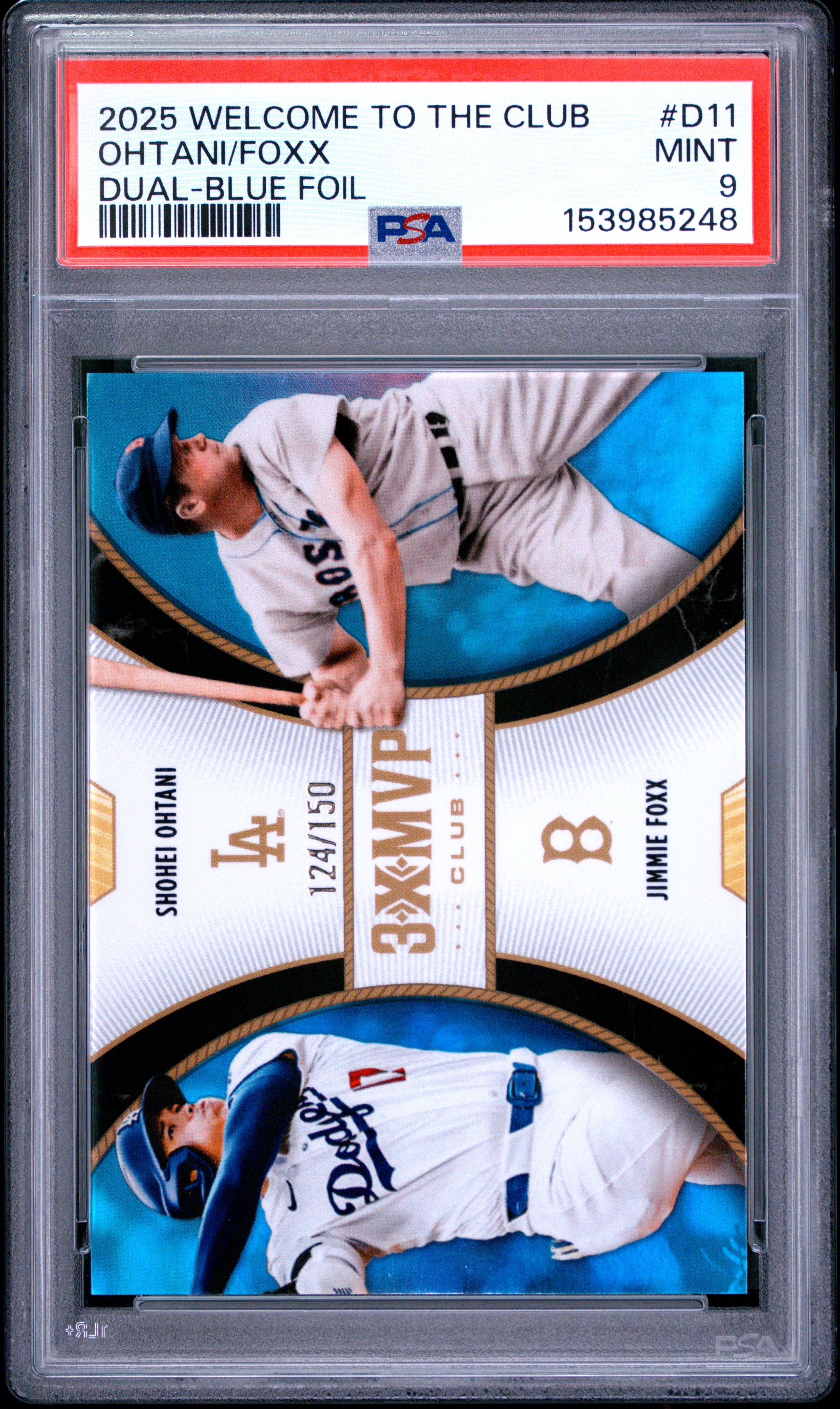 2025 #D11 Jimmie Foxx/Shohei Ohtani PSA 9 Topps Welcome to the Club 3X MVP 3X MVP Dual
