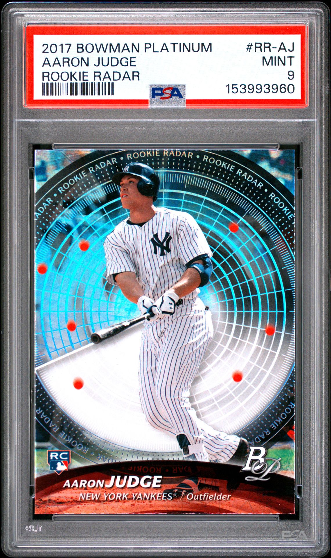 2017 Bowman BOWMAN PLATINUM ROOKIE RADAR #RR-AJ Aaron Judge front