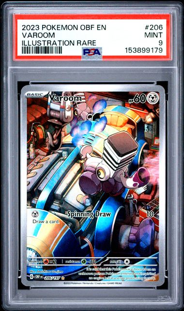 2023 Pokemon Obf EN-Obsidian Flames #206 Varoom - Illustration Rare (PSA 9)