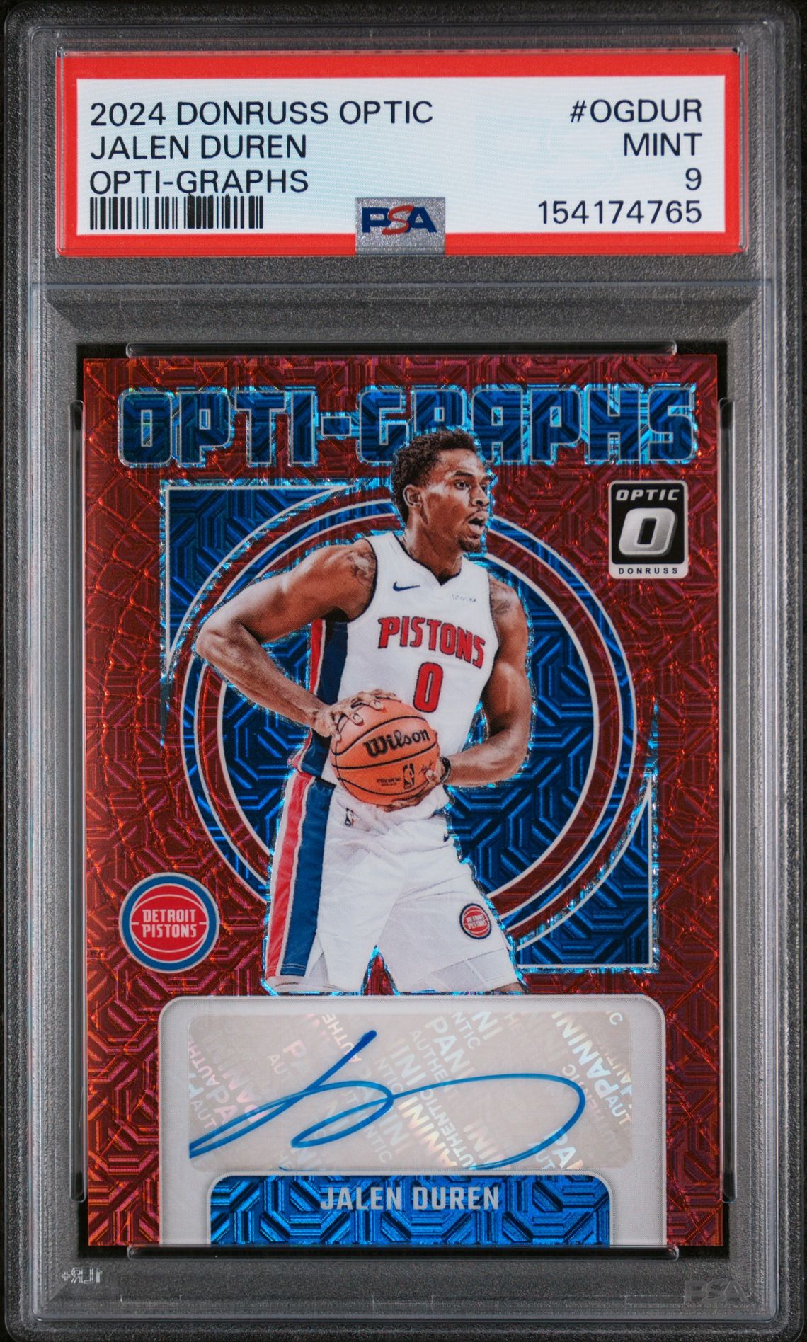 2024 Panini PANINI DONRUSS OPTIC OPTI-GRAPHS #OGDUR Jalen Duren front
