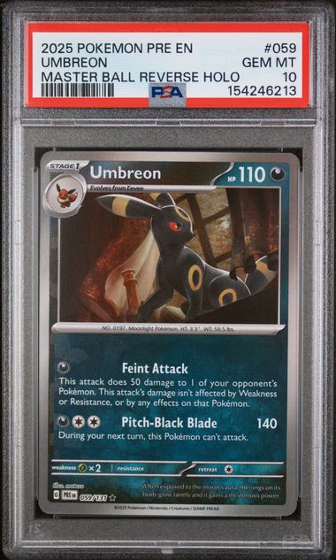 2025 Pokemon POKEMON PRE EN-PRISMATIC EVOLUTIONS Reverse Holo #059 Umbreon front