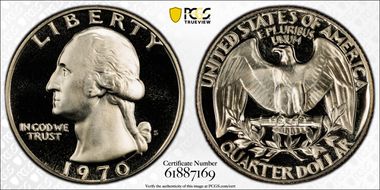 1970-S 25C PR69DCAM