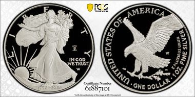 2026-W $1 Silver Eagle w/ Liberty Bell 250 Privy First Strike PR69DCAM