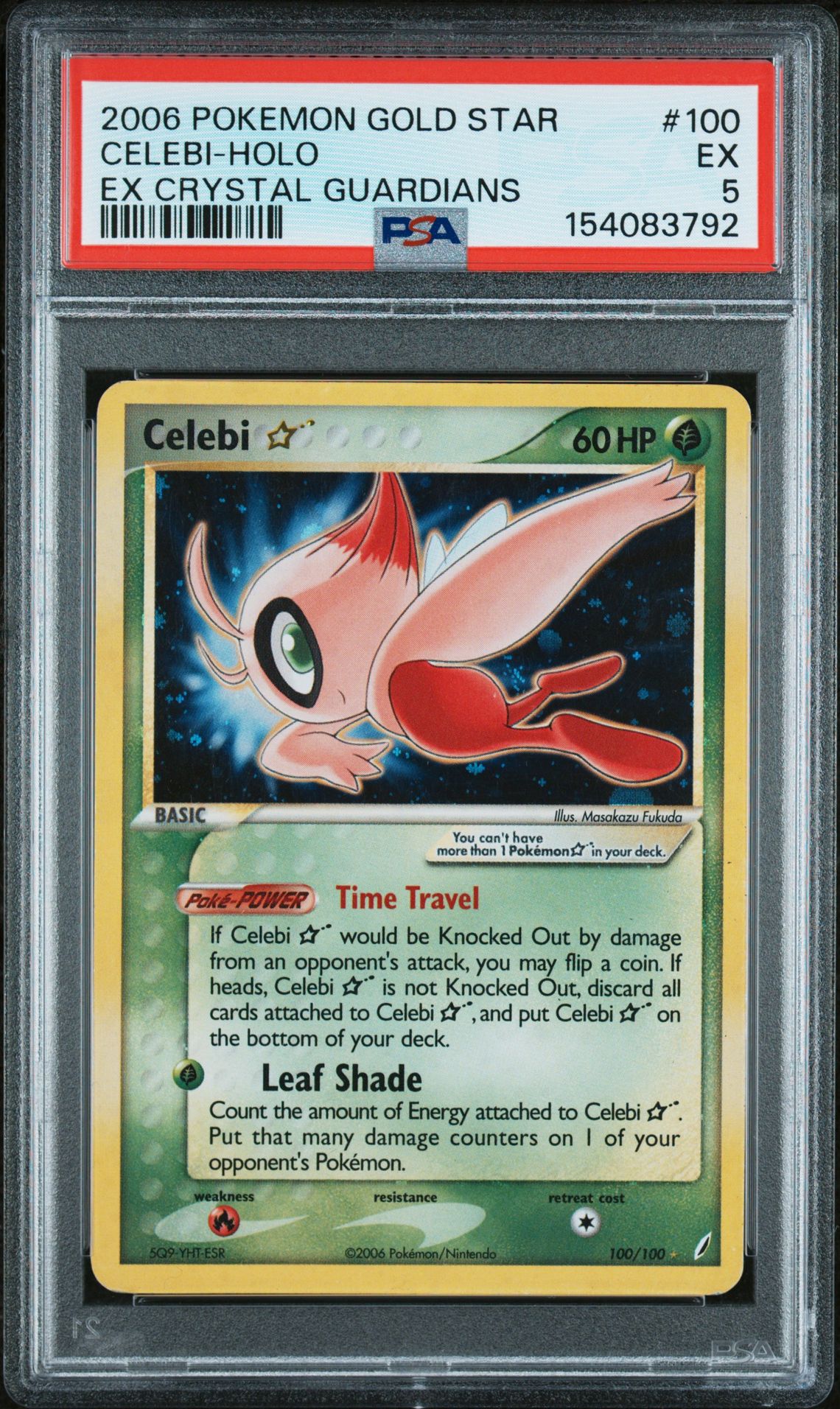2006 Pokemon POKEMON EX CRYSTAL GUARDIANS #100 Celebi-Holo front